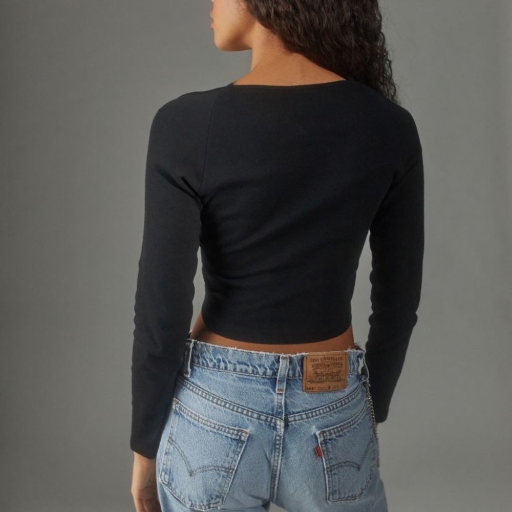 Urban Outfitters Diamante Flaming Cutout Tee NWT Size S - Picture 3 of 8
